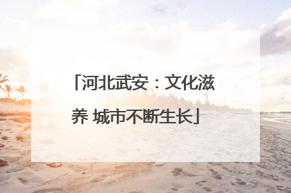河北武安：文化滋养 城市不断生长
